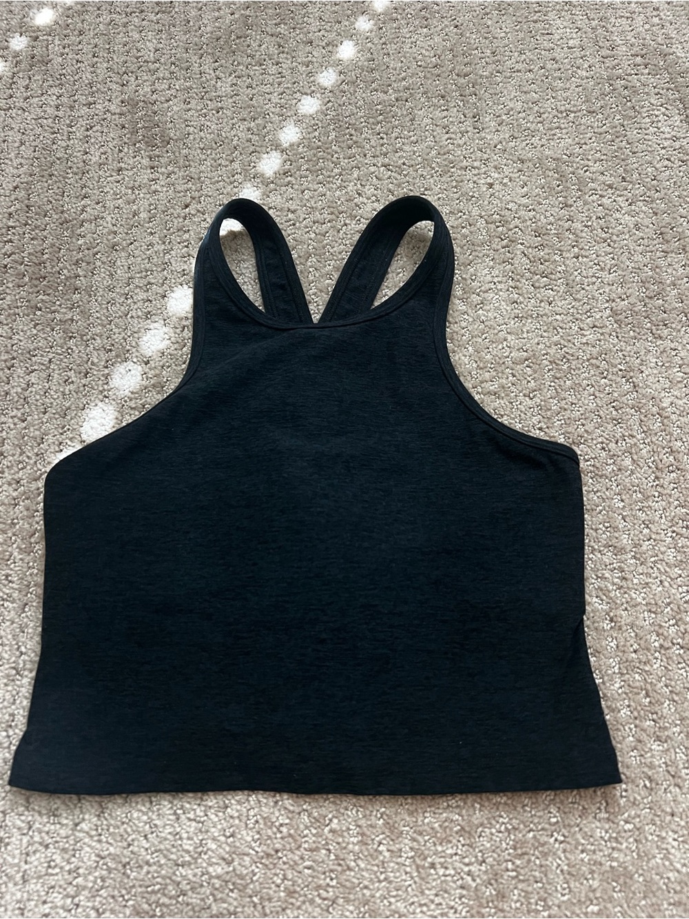 Beyond Yoga Black High-Neck Racerback Tank